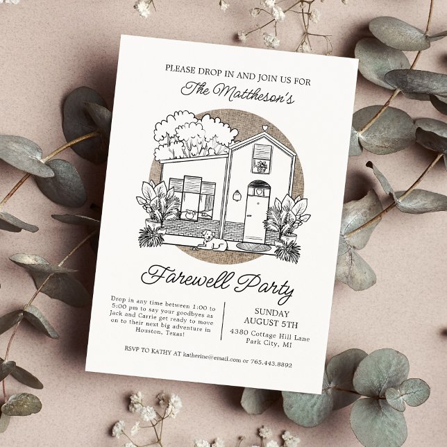 Invitation Fête d'au revoir à l'improviste (Créateur téléchargé)