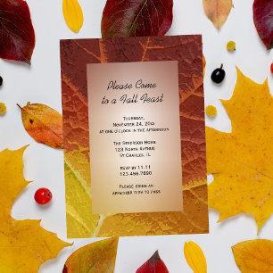Invitation Fête d'automne des nuances d'automne