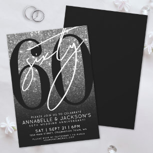 Invitation Fête de 60 ans de mariage d'argent
