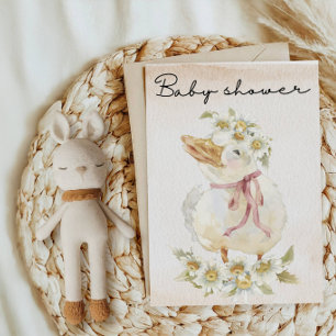 Invitation Fête de Baby Shower Canard Bébé Mignon