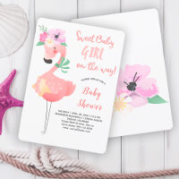 Fête de baby shower flamingo rose rose amusant