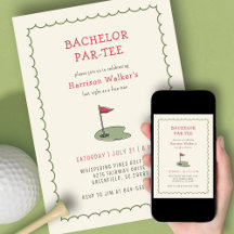 Fête de Bachelorat de Golf Dessinée à la Main Mode