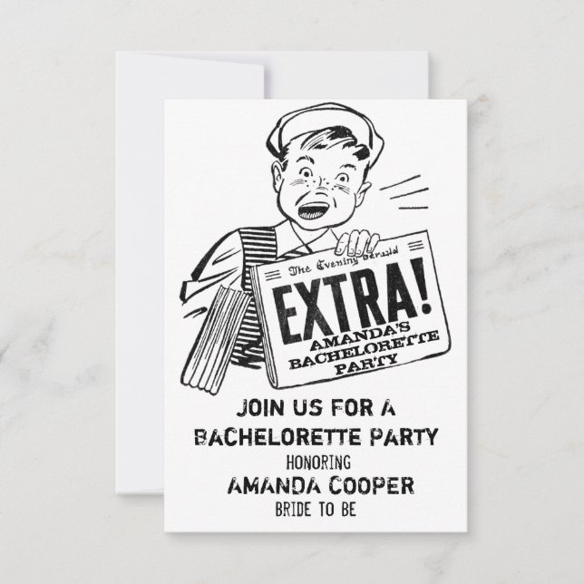 Invitation Fête de bachelorette amusante (Devant)
