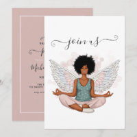 Fête de Bachelorette ange afro-américaine