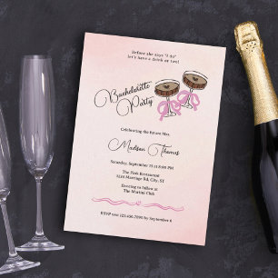 Invitation Fête de Bachelorette Cocktail Espresso Martini