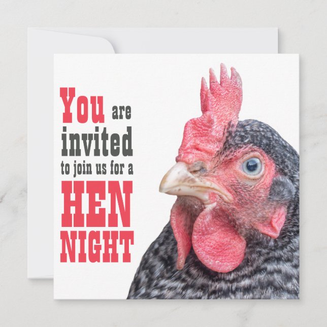 Invitation Fête de bachelorette des dames de la Hen Night (Devant)