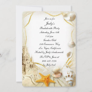 Invitation Fête de Bachelorette Mariage Château de Sable de P