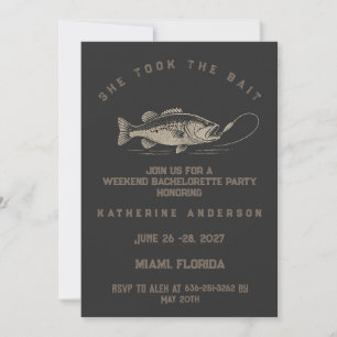 Invitation Fête de Bachelorette sur le thème des poissons per