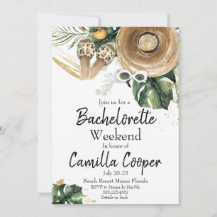 Invitation Fête de Bachelorette Week-end Getaway Itinéraire I