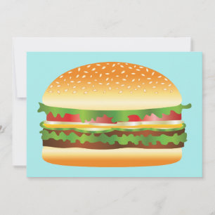 Invitation Fête de barbecue de hamburger