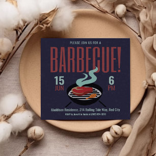 Invitation Fête de barbecue en plein air