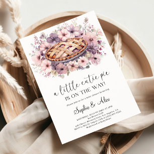 Invitation Fête de Bébé à l'aquarelle Little Cutie Pie