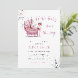Invitation Fête de bébé à poussette