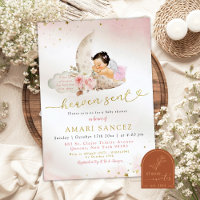Fête de bébé ange fille mexicaine bohème rose lune