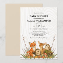 Fête de Bébé Animaux Amis de la Forêt