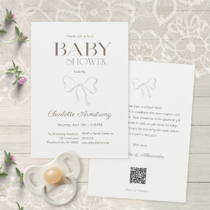 Invitation Fête de bébé Arc-en-ciel Vert Sauge Clair Aquarell