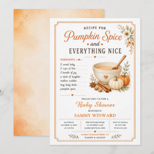 Invitation Fête de Bébé au Parfum de Citrouille et à Toutes l