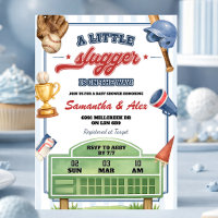 Fête de Bébé Bébé Joueur de Baseball en Route