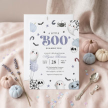 Fête de bébé Blue Little Boo est presque arrivée