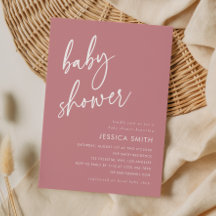Fête de Bébé Bohème Minimaliste Rose Poussiéreux