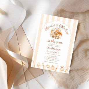 Invitation Fête de bébé Boulangerie Bun in the Oven