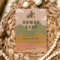 Fête de bébé Cactus du désert occidental Howdy