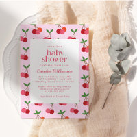 Fête de Bébé Cerise Rouge Rose Mignon Été