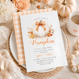 Invitation Fête de bébé citrouille automne petit citrouille