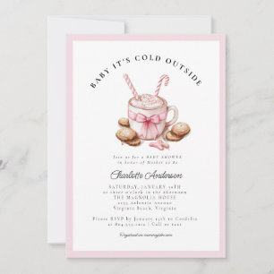 Invitation Fête de Bébé Coquette 'Bébé il fait froid dehors' 
