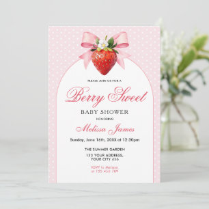 Invitation Fête de Bébé Coquette Berry Sweet