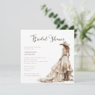 Invitation Fête de Bébé Cowgirl de l'Ouest et Bottes de Cowbo