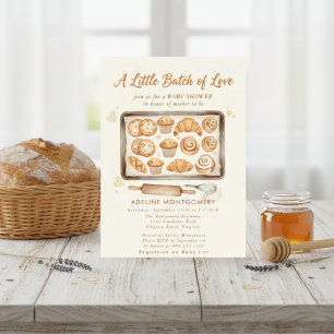 Invitation Fête de bébé de la petite brioche au four Boulange