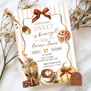 Invitation Fête de bébé en automne : quelque chose de sucré s
