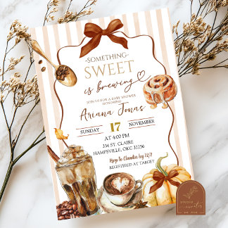 Invitation Fête de bébé en automne : quelque chose de sucré s