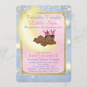 Invitation Fête de Bébé Ethnique Twinkle Twinkle Little Star