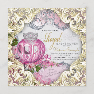 Invitation Fête de bébé Fancy Royal Princess