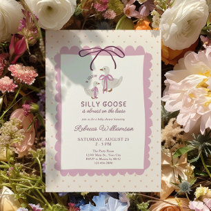 Invitation Fête de bébé Fille au thème Dindeau Rose