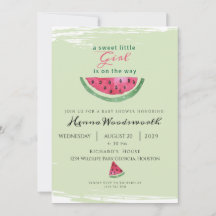 Fête de bébé fille d'été Pastèque Sucrée