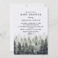 Fête de Bébé Forêt Enneigée Merveilleux Hiver