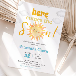 Invitation Fête de bébé garçon Boy Sunshine