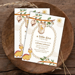 Invitation Fête de bébé garçon Jungle Dinosaur Lingerie
