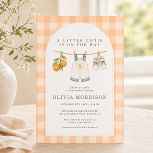 Invitation Fête de Bébé Garçon Petit Chéri Lingerie