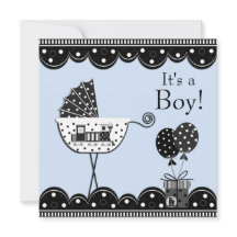 Fête de bébé garçon Train Bleu Noir