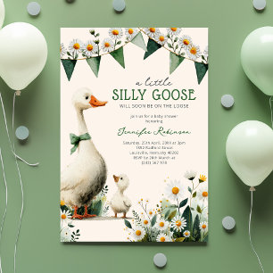 Invitation Fête de Bébé Genre Neutre Silly Goose