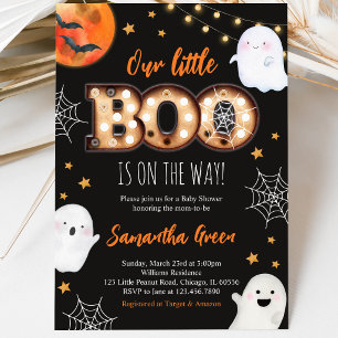 Invitation Fête de Bébé Genre Neutre Un Petit Boo