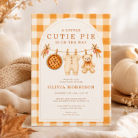 Fête de Bébé Gingham Automnal pour un Petit Chou à