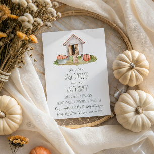 Invitation Fête de bébé jardin de coopérative de poulets Cott