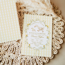 Fête de bébé jaune genre neutre Silly Goose