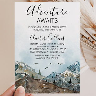 Invitation Fête de Bébé L'Aventure Attend