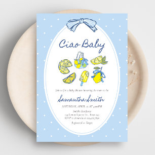Invitation Fête de Bébé Lemon Ciao Baby